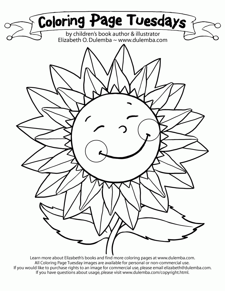Plansa de colorat cu Floarea Soarelui 6 29